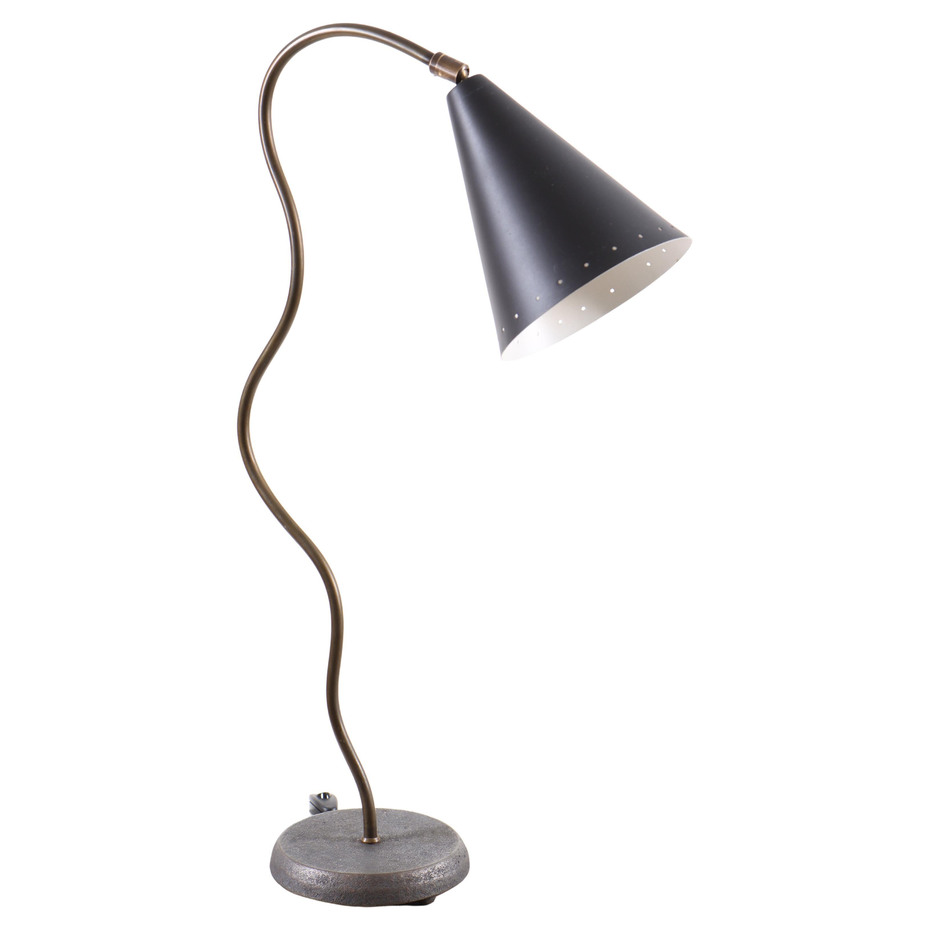 Large Midcentury Table Lamp, Made in Denmark, 1950s