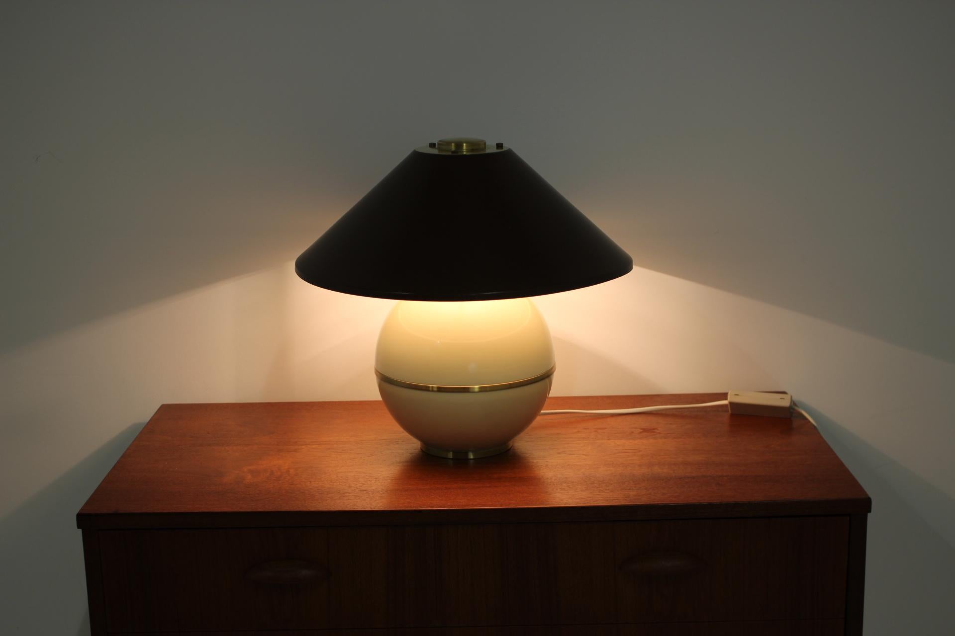 Brass Midcentury Table Lamp, Napako, 1960s For Sale