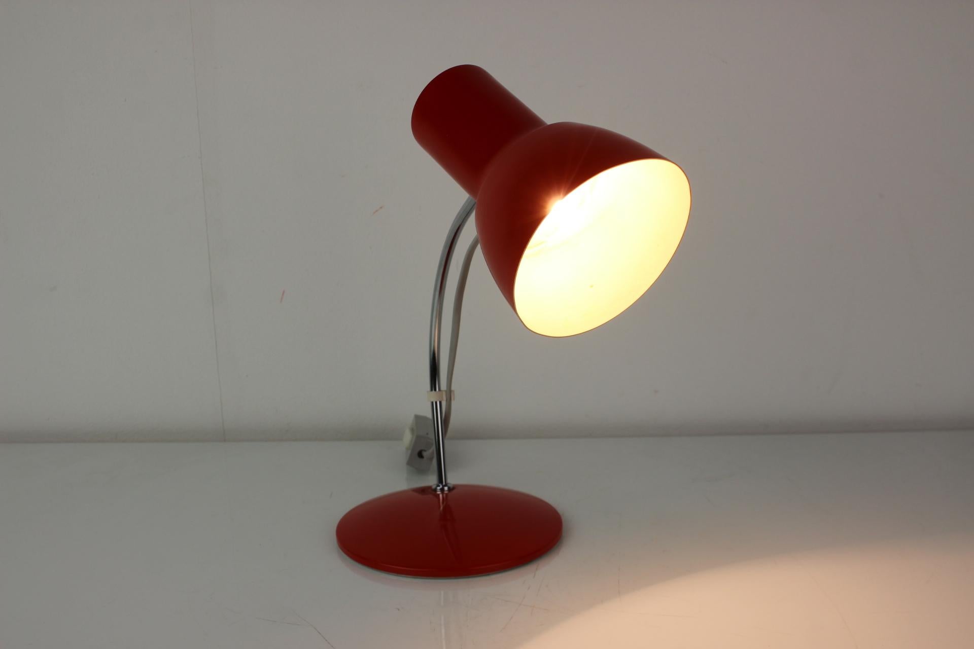 Metal Midcentury Table Lamp/Napako Designed by Josef Hurka, 1970s For Sale