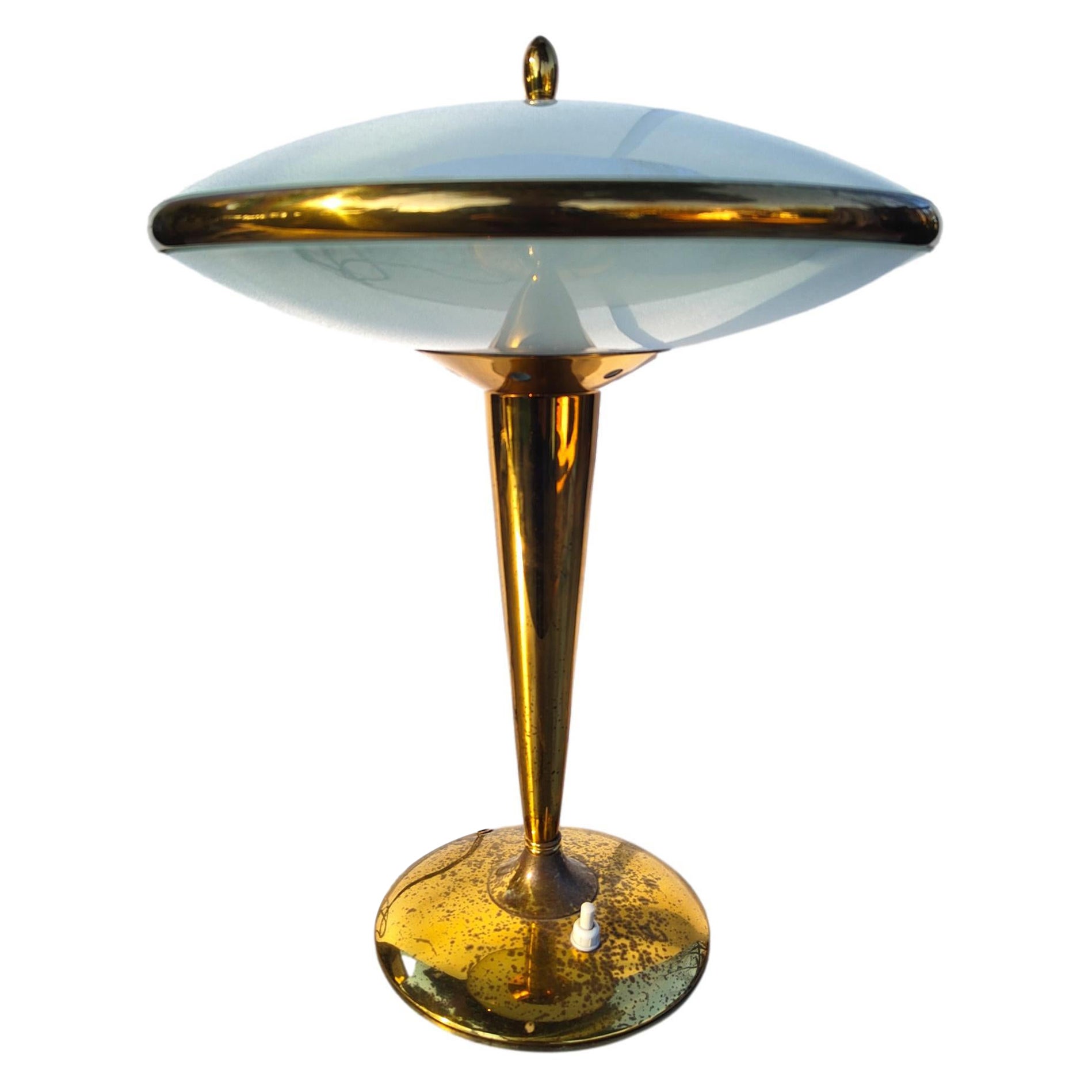 Lampada da tavolo del Medioevo Oscar Torlasco Fontana Arte Stile Pietro Chiesa, anni '50