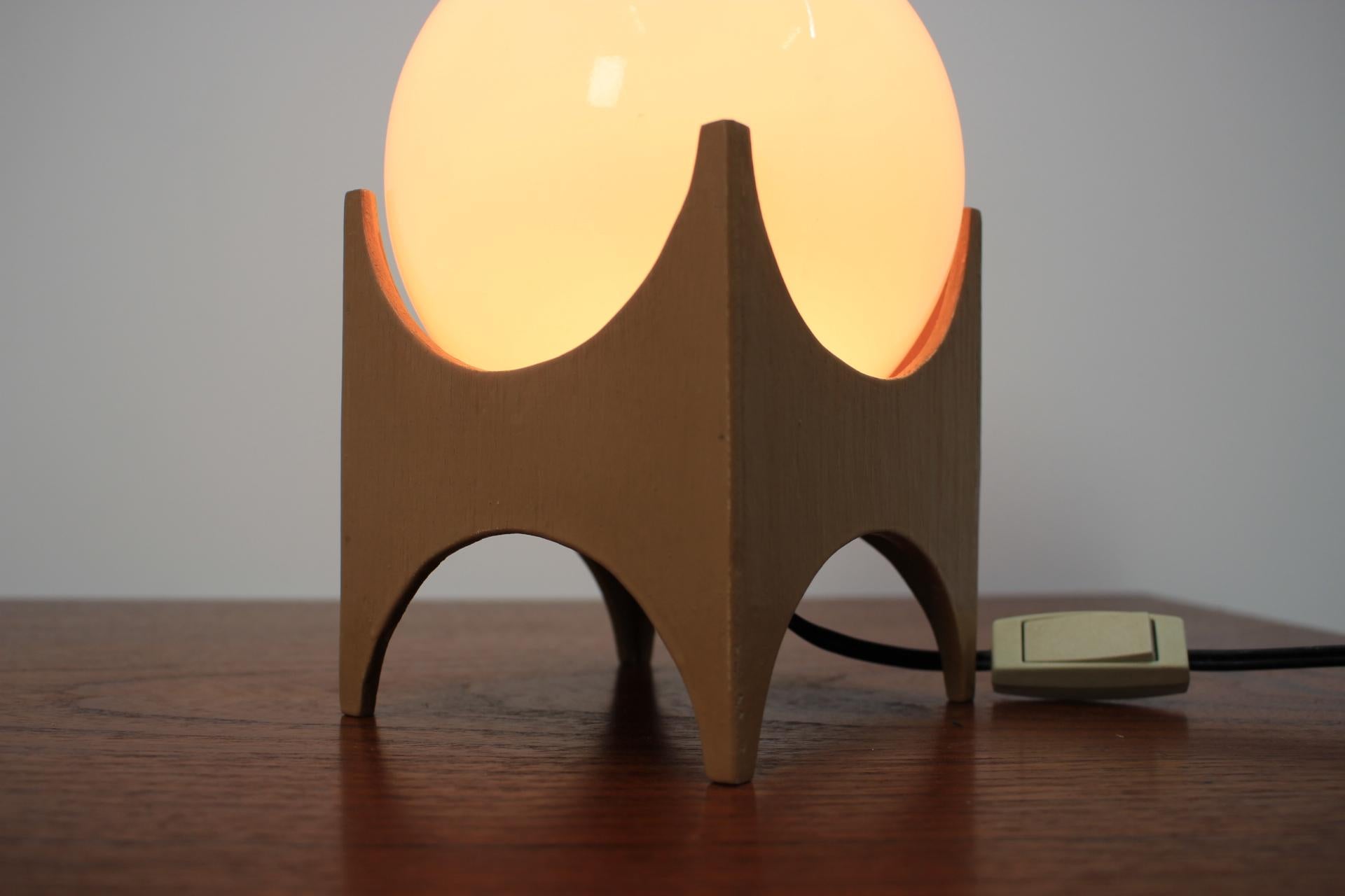 Slovak Midcentury Table Lamp Pokrok Zilina, Space Age Style, 1970s