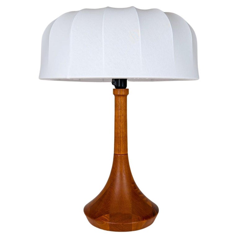 Midcentury Table Lamp Solid Teak Lisbeth Brams Denmark 1960s For Sale at  1stDibs