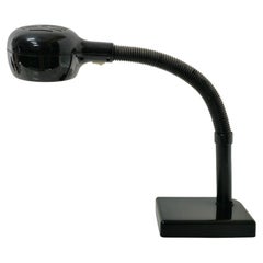 Midcentury Table Lamp Vico Magistretti Black Plastic Italian Design 1970s