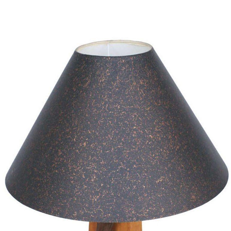 Bois Midcentury Table Lamp with African Carving en vente