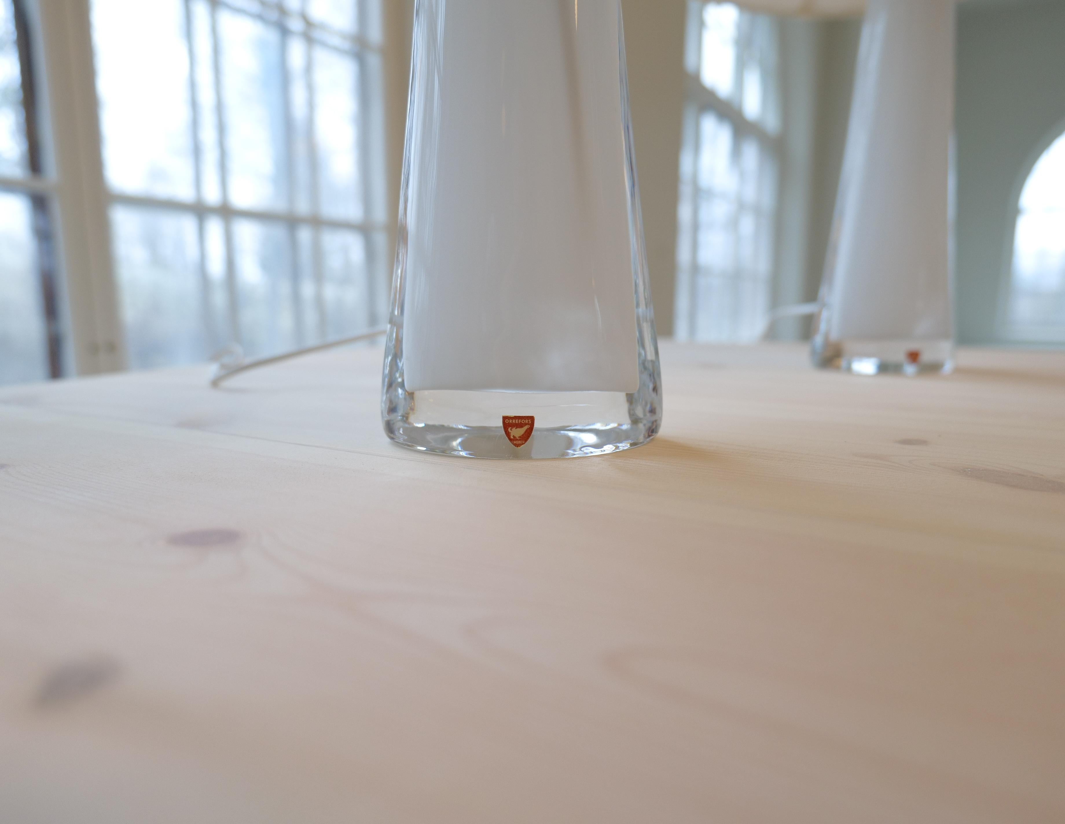 Midcentury Table Lamps by Carl Fagerlund for Orrefors Sweden RD, 1566 im Angebot 8