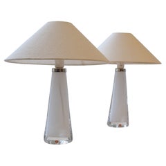 Midcentury Table Lamps by Carl Fagerlund for Orrefors Sweden RD, 1566
