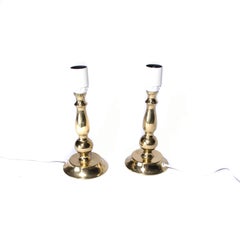 Midcentury Table Lamps from Sweden in Brass