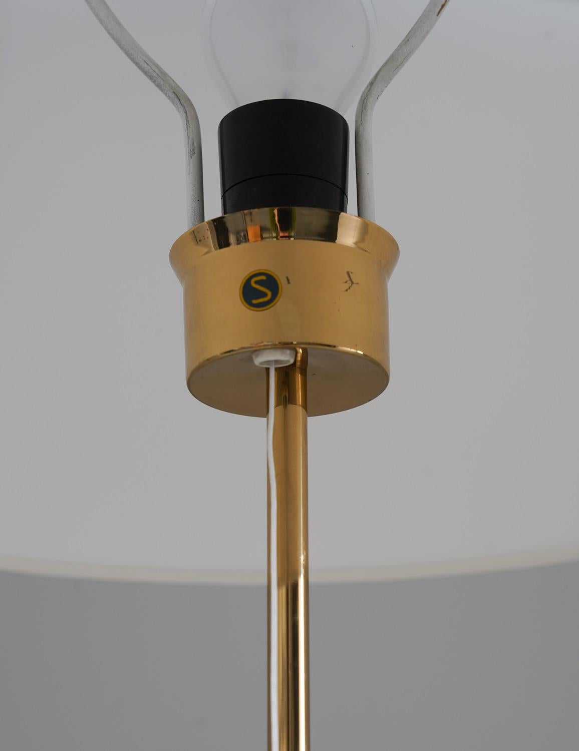 Swedish Midcentury Table Lamps in Brass by A. Svensson and Y. Sandström for Bergboms
