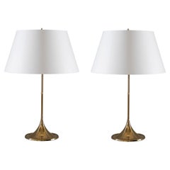 Midcentury Table Lamps in Brass by A. Svensson and Y. Sandström for Bergboms