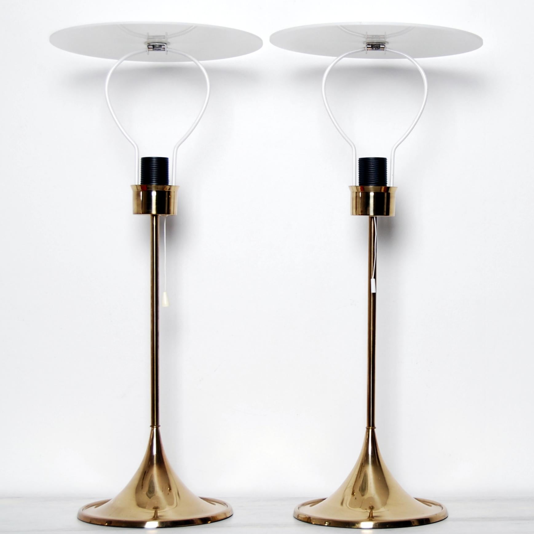 Swedish Midcentury Table Lamps in Brass by Bergboms, Sweden, 1960s