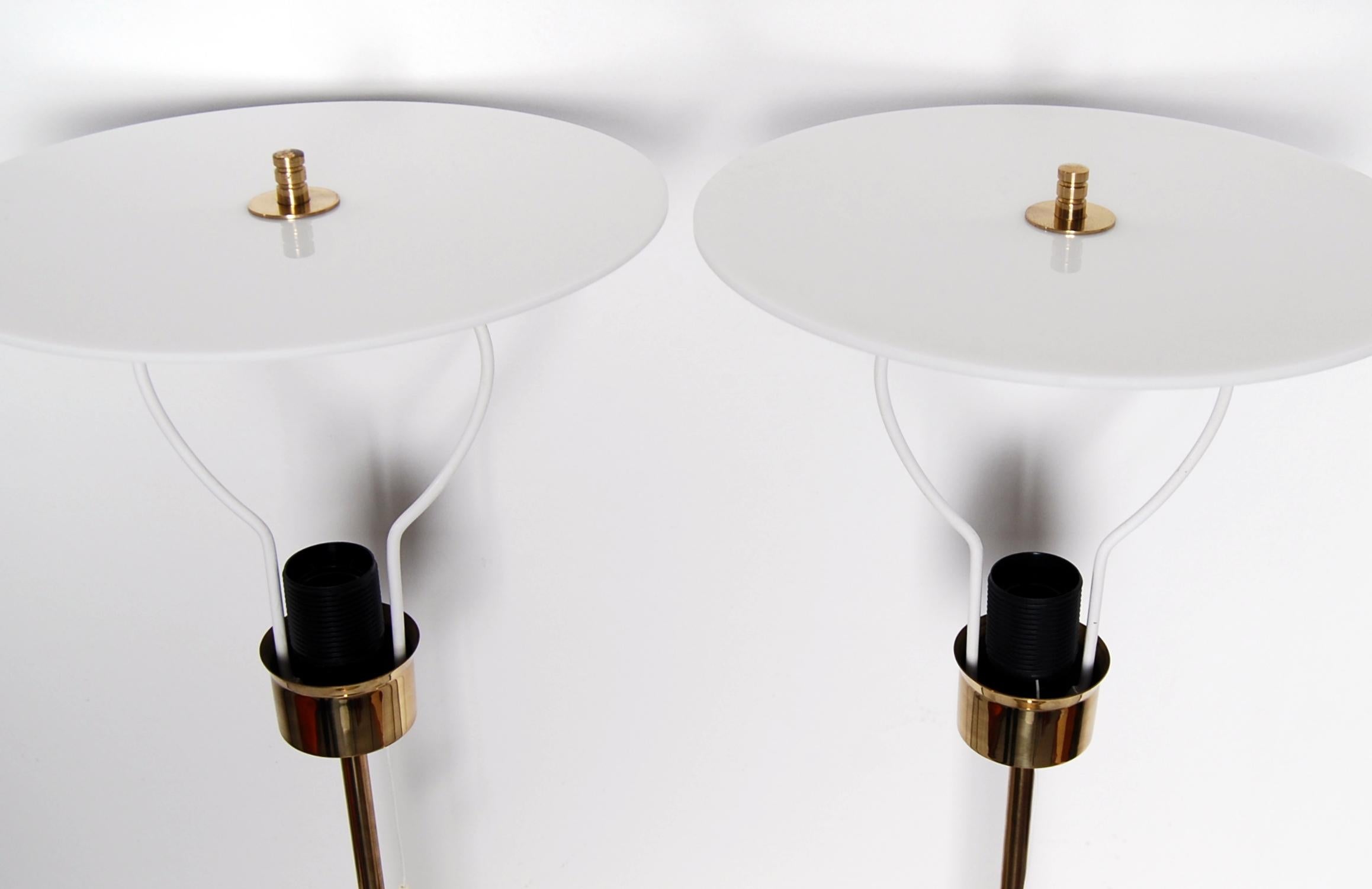 Midcentury Table Lamps in Brass by Bergboms, Sweden, 1960s In Good Condition In Stockholm, SE