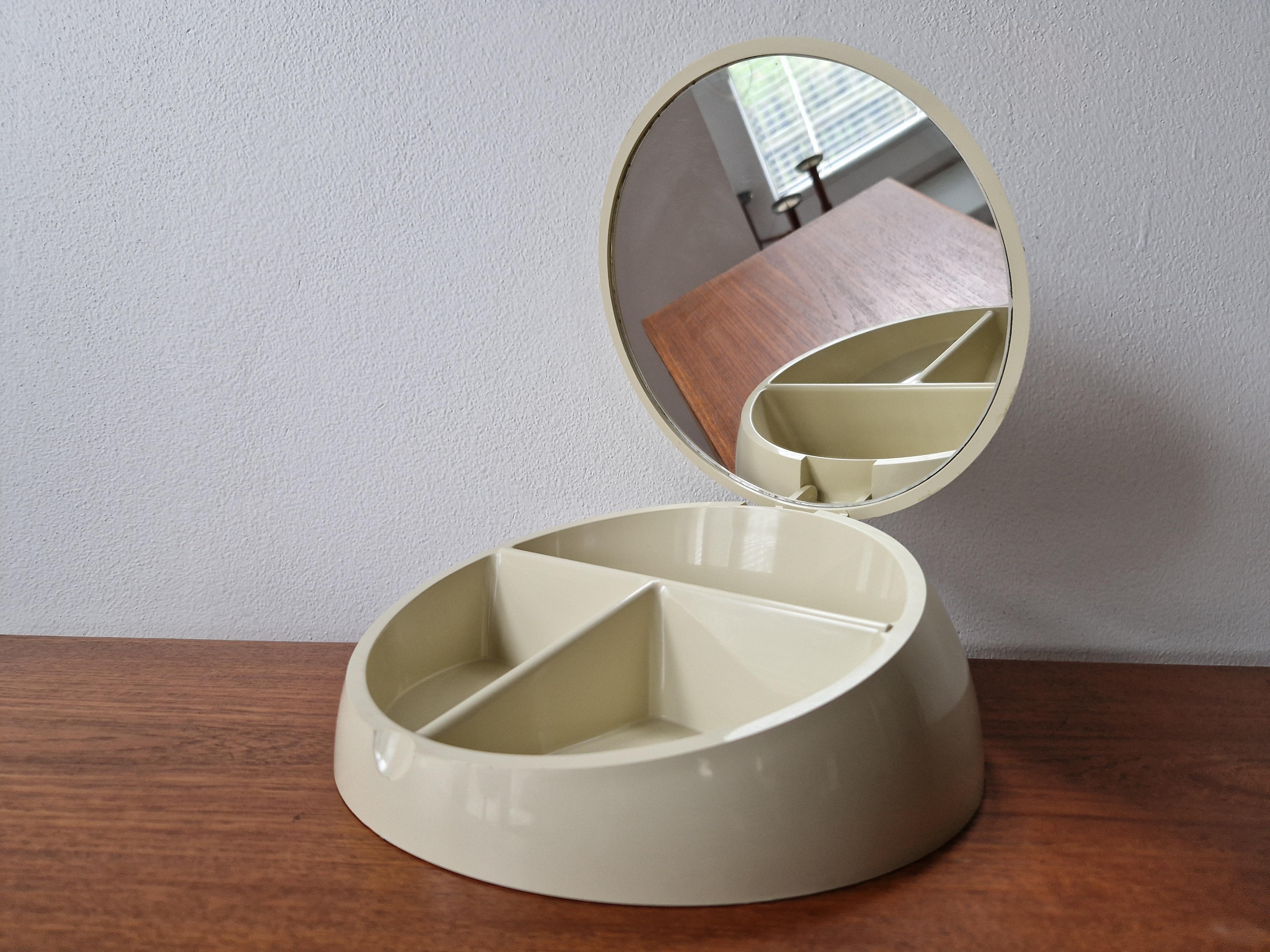 Mid-Century Modern Midcentury Table Mirror Gedy, Makio Hasuike, Italy, 1970s For Sale