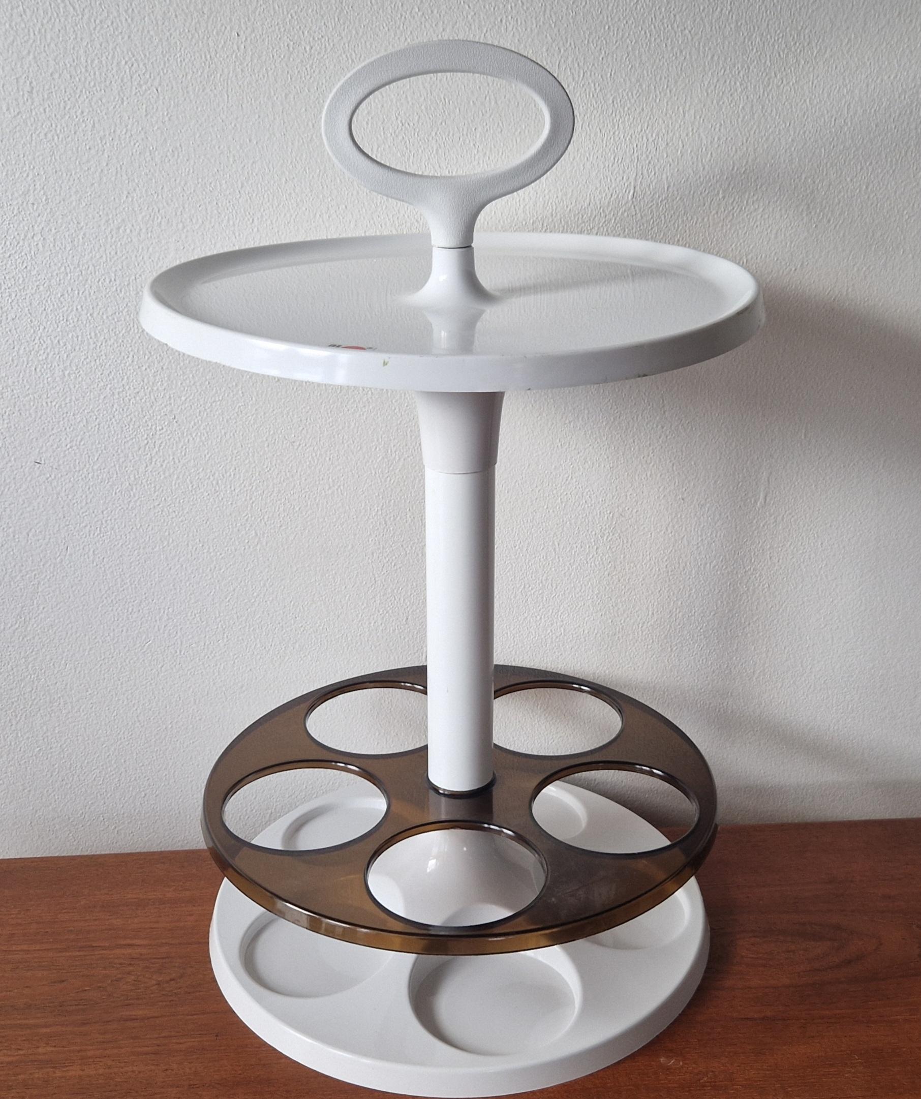 Plastic Midcentury Table or Floor Bottle Stand Flair design Marc Held, Netherlands, 1970 For Sale