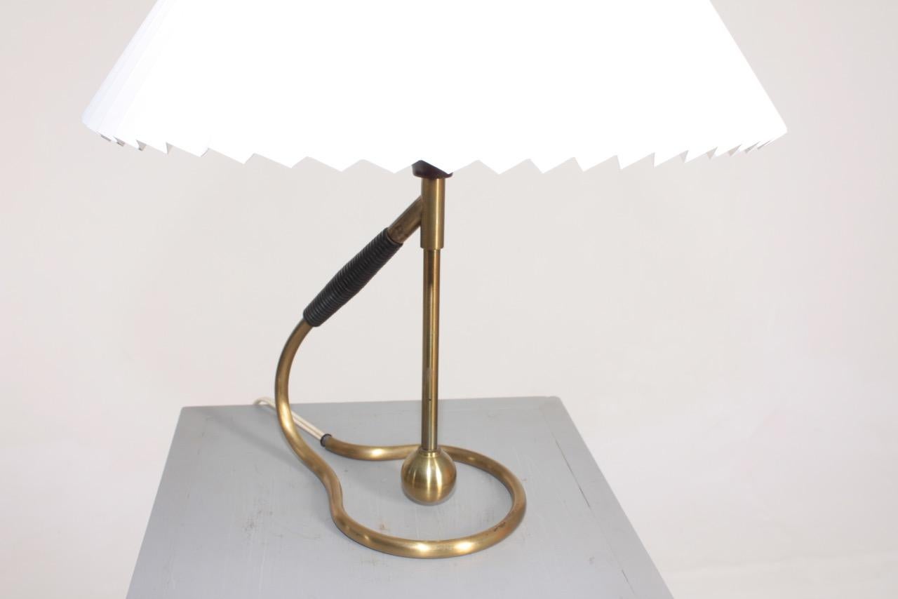 Mid-20th Century Midcentury Table / Wall Lamp in Brass by Le Klint, 1960s For Sale