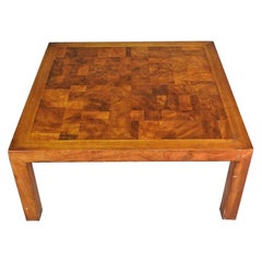 Midcentury Table with Burl Patchwork