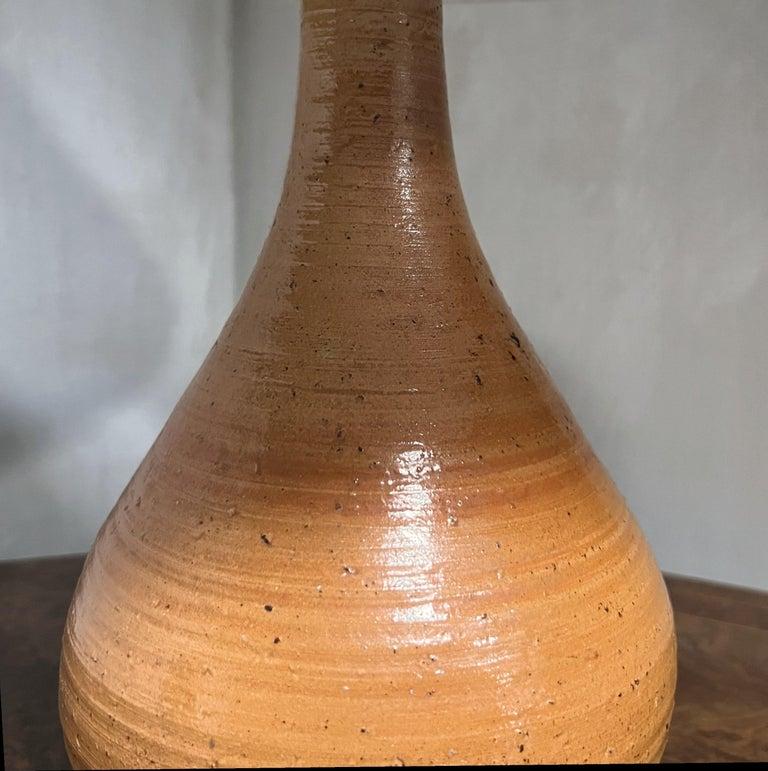 Fin du 20e siècle Lampe de bureau du milieu du siècle orange céramique en vente