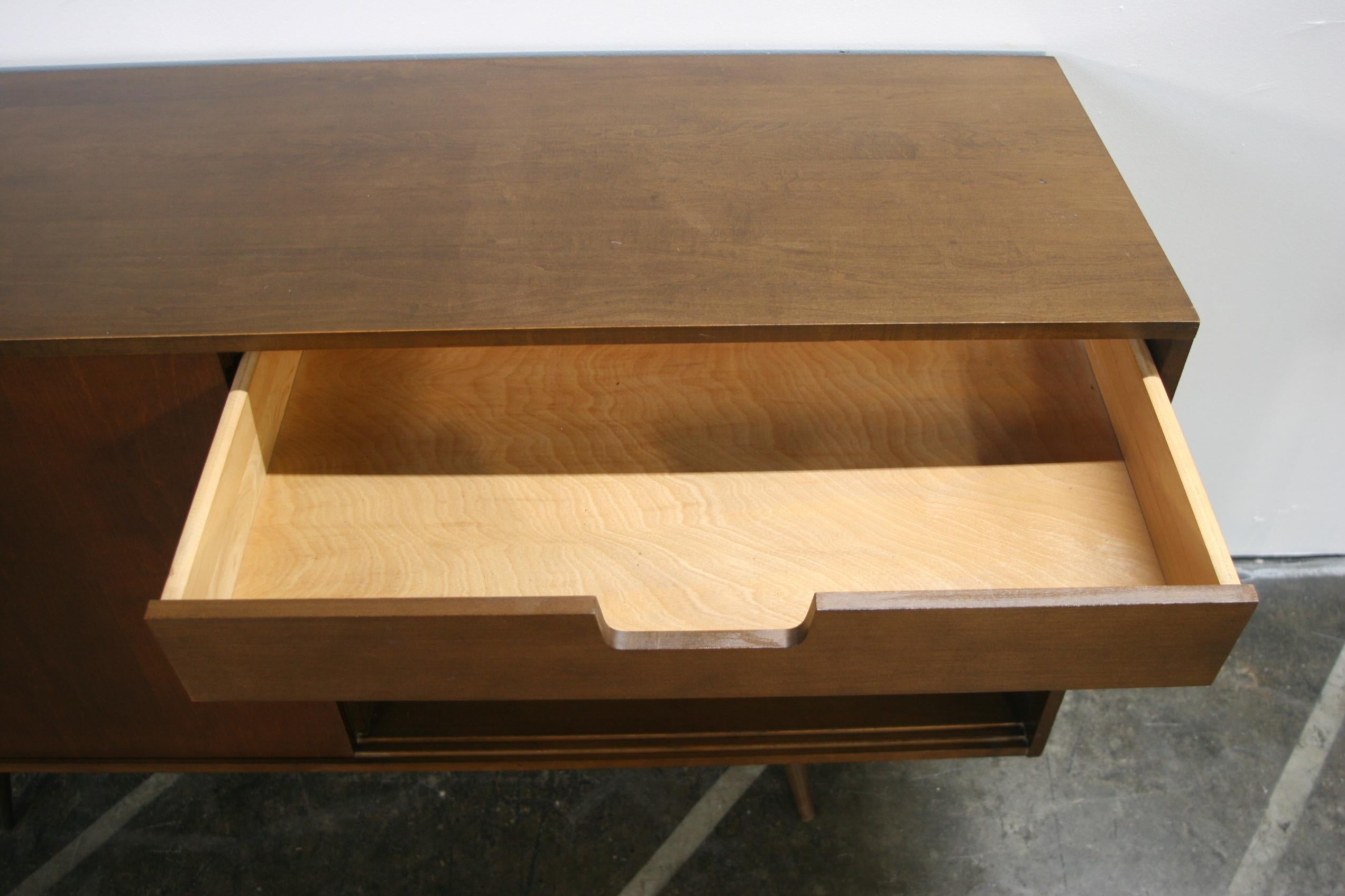 Mid-Century Tall Credenza by Paul McCobb circa 1950 Planner Group #1514 Walnut 2