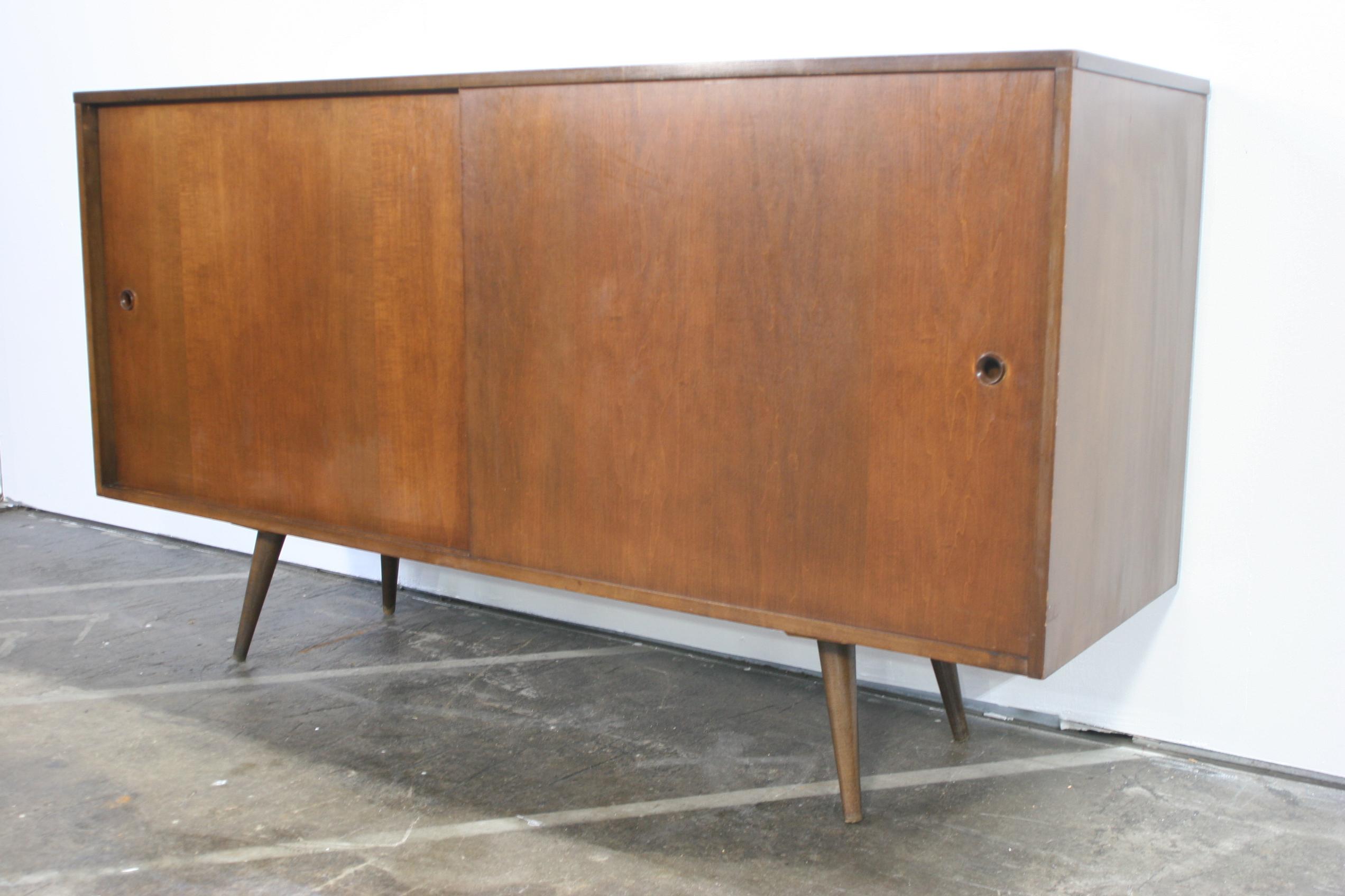Mid-Century Modern Mid-Century Tall Credenza by Paul McCobb circa 1950 Planner Group #1514 Walnut For Sale