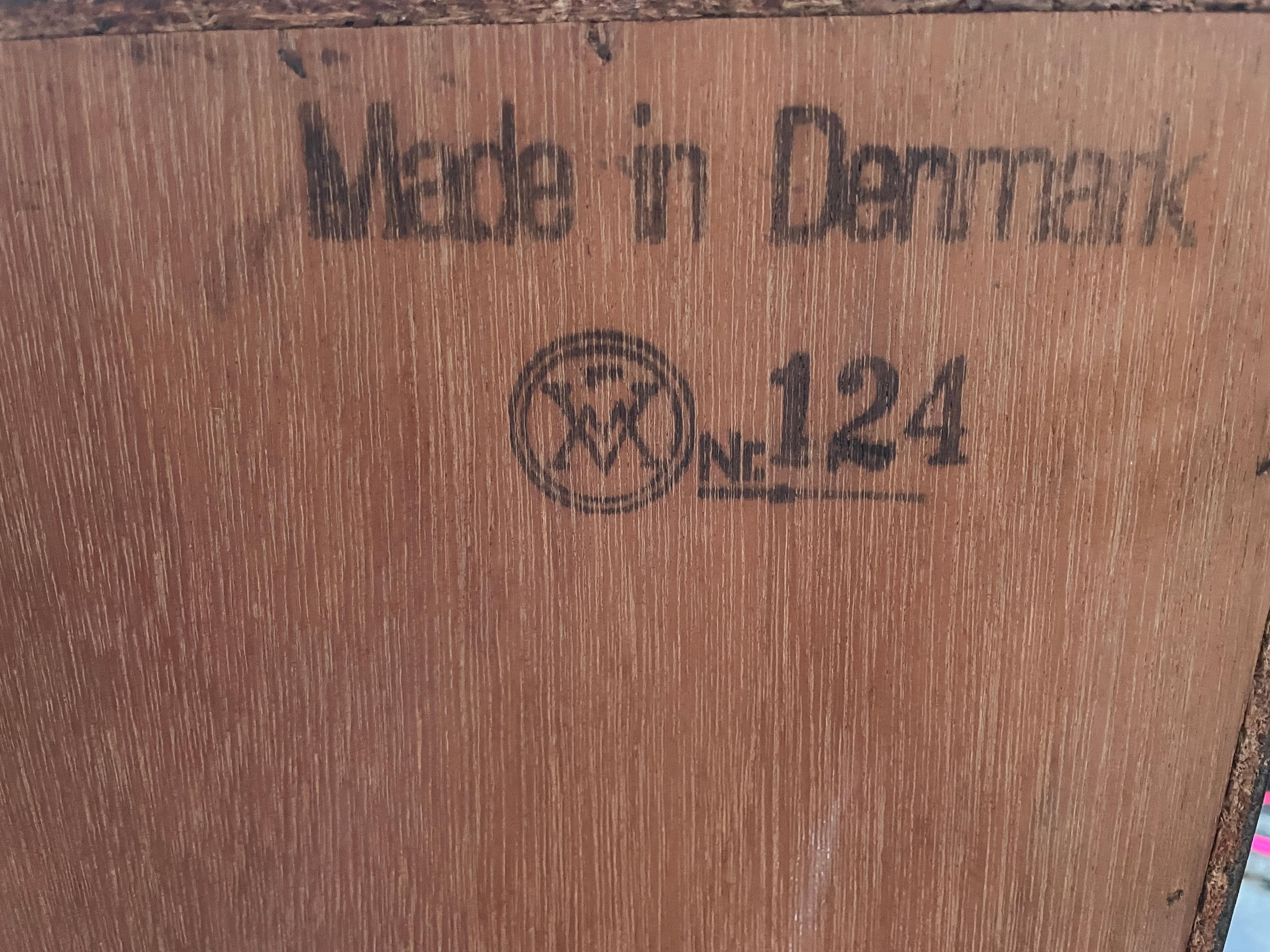 Mid-Century Tall Danish Modern Rosewood Dresser Wardrobe 12-Drawer Denmark For Sale 1