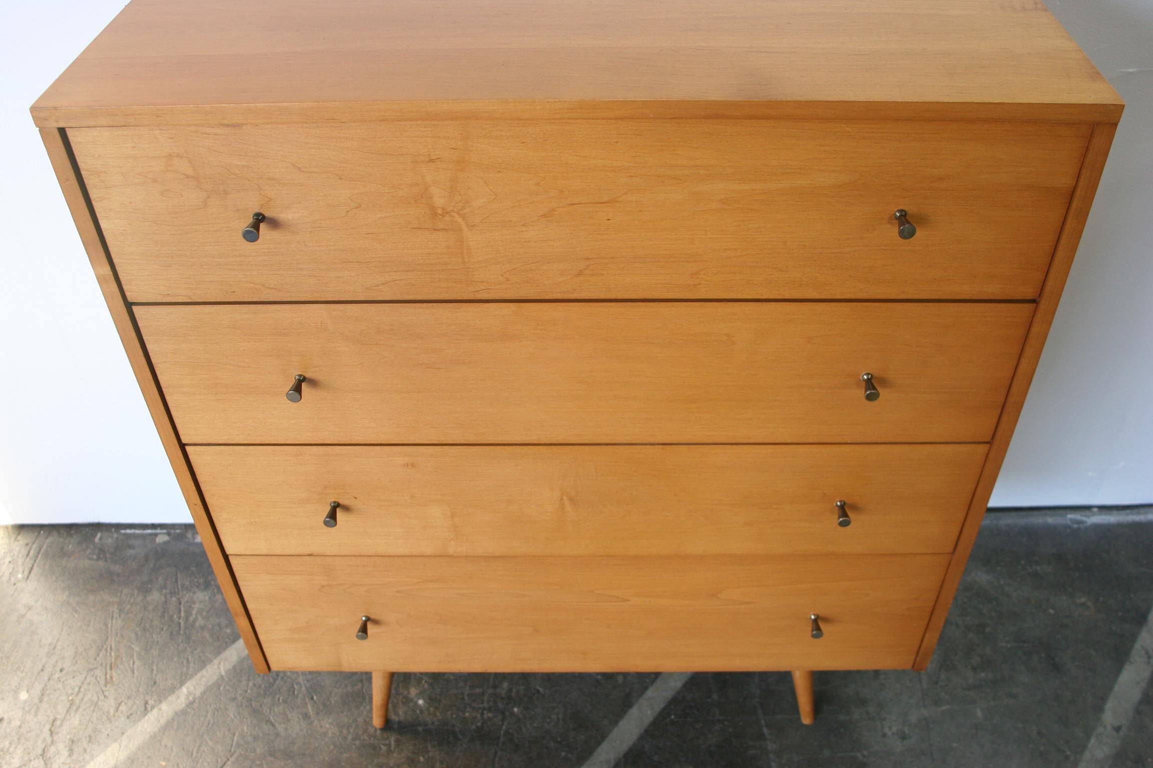 Américain Commode haute du milieu du siècle dernier de Paul McCobb vers 1950 Planner Group n° 1501 Blonde