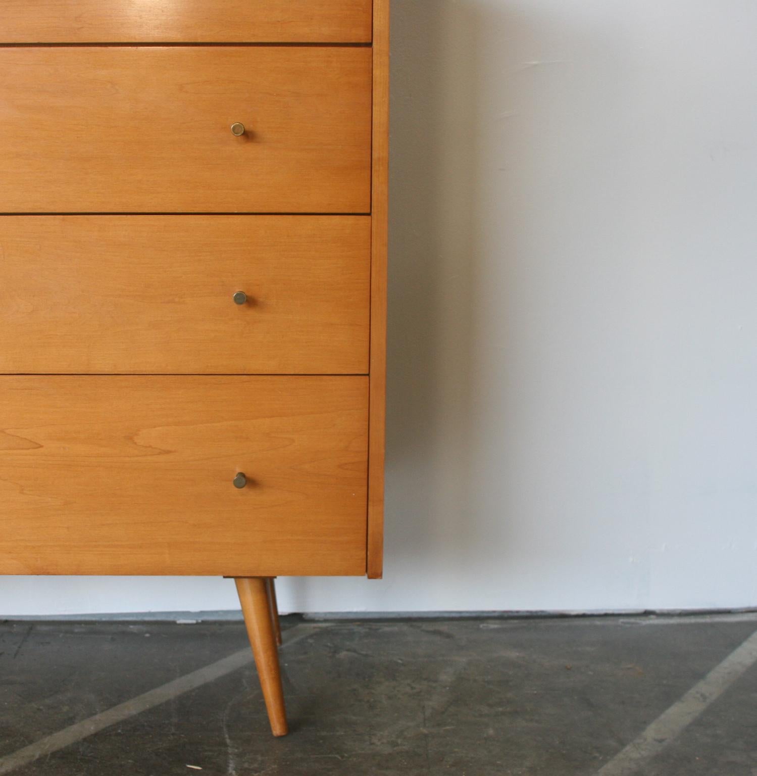 Mid-Century Modern Midcentury Tall Dresser by Paul McCobb circa 1950 Planner Group #1501 Blonde For Sale