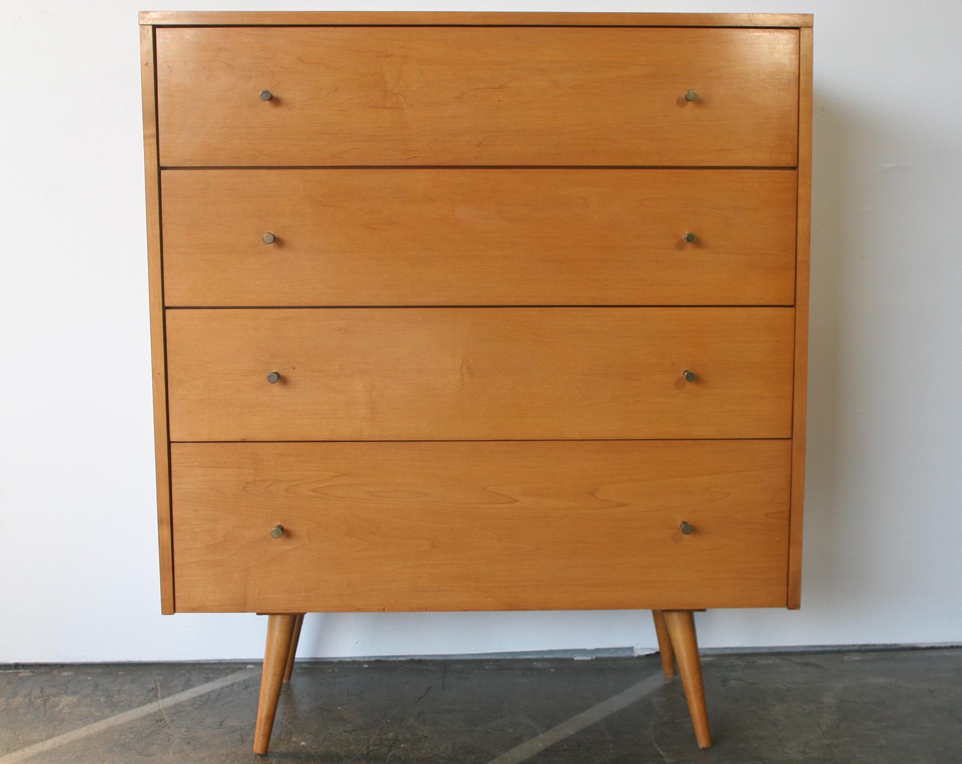 20th Century Midcentury Tall Dresser by Paul McCobb circa 1950 Planner Group #1501 Blonde For Sale