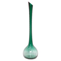 Retro Midcentury Tall Green Vase, Europe, 1960s