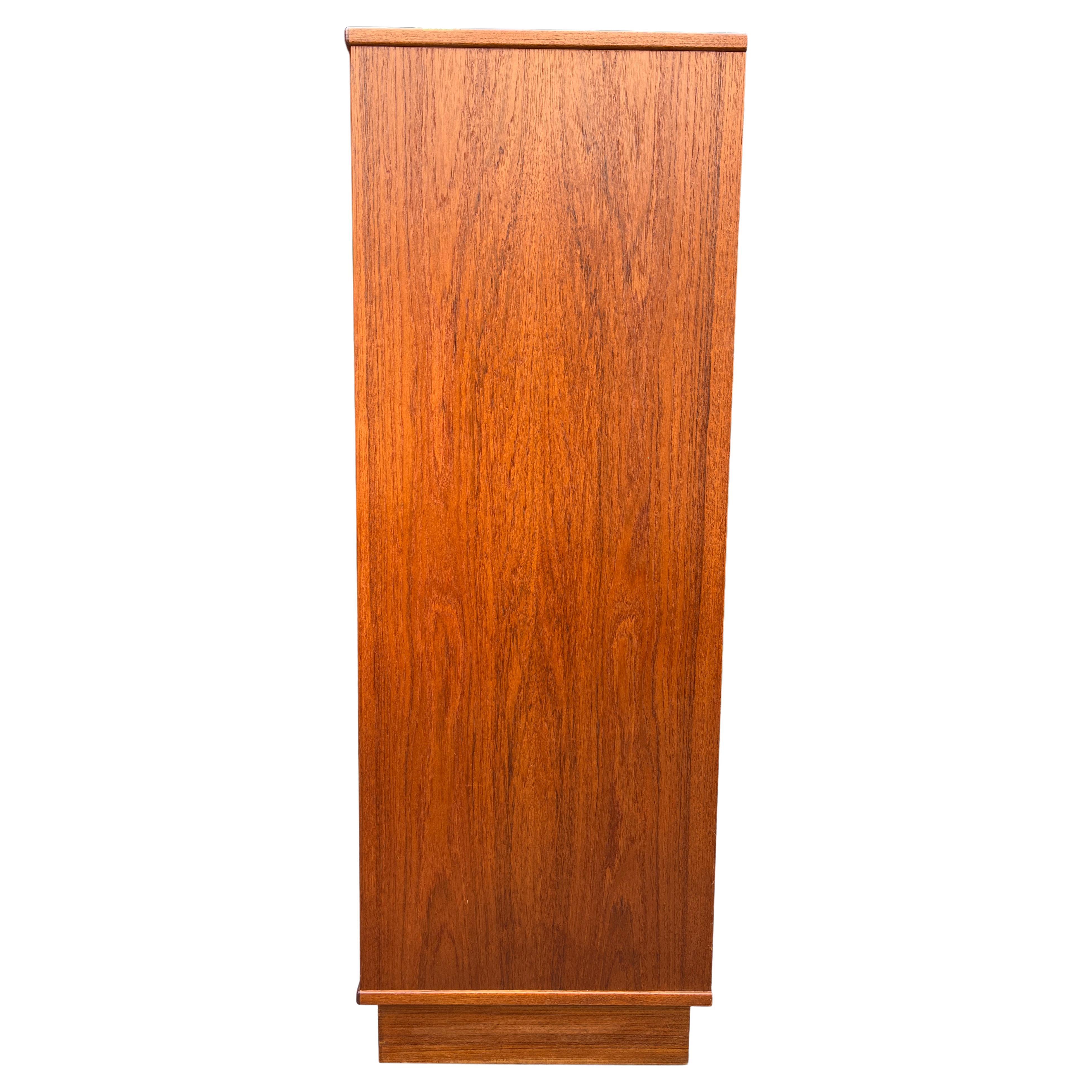 Danish Midcentury Tall Teak Chest of Drawers For Sale