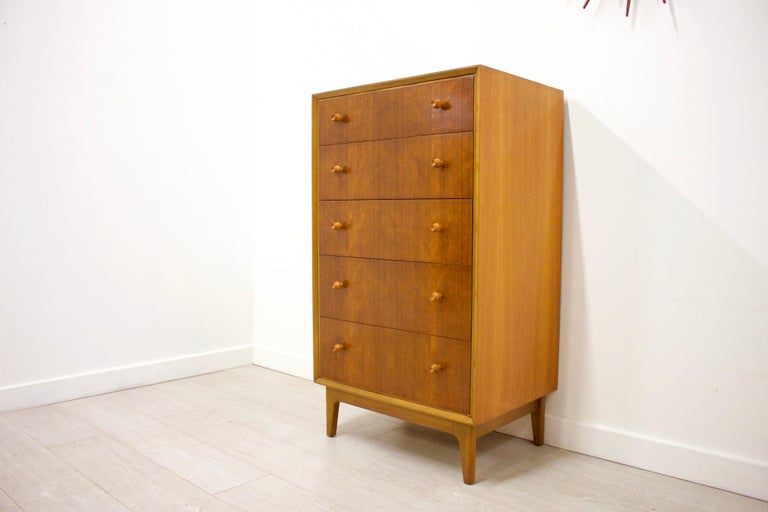 Midcentury Tallboy Teak Chest of Drawers by Gimson and Slater for