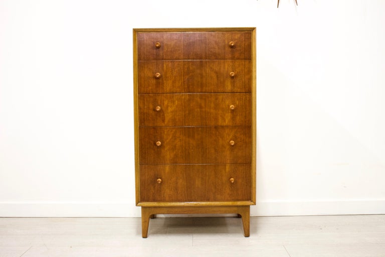 Midcentury Tallboy Teak Chest of Drawers by Gimson and Slater for
