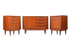Midcentury Tapered Three-Piece Sideboard in Teak from the 1950s