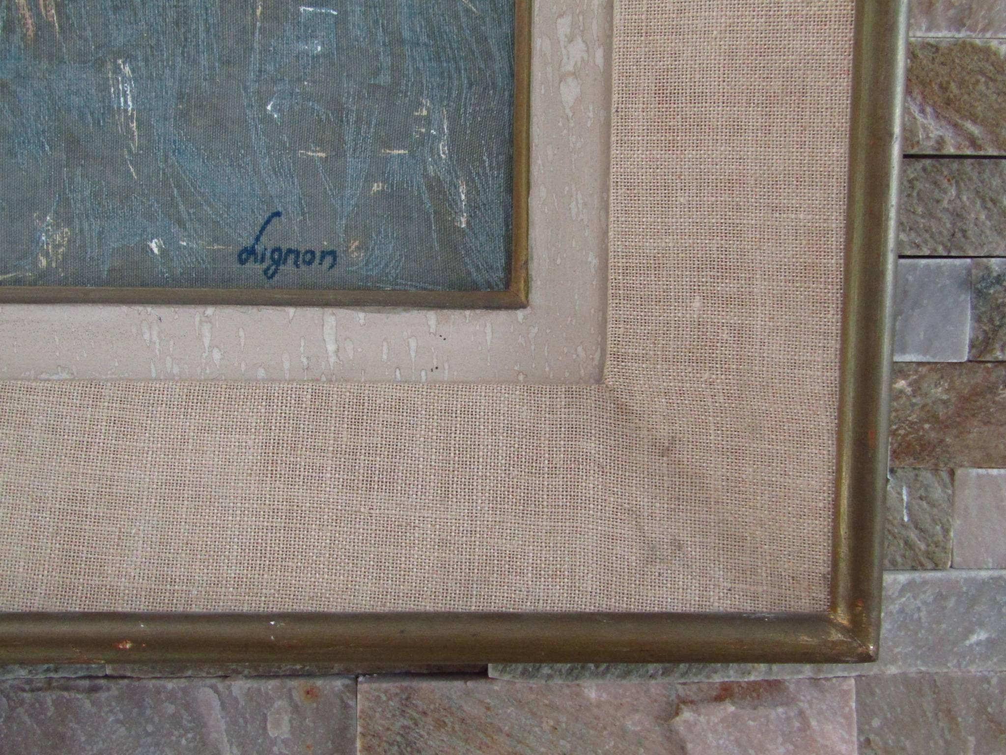 Wandteppich aus der Mitte des Jahrhunderts von Lignon von Corot im Angebot 1