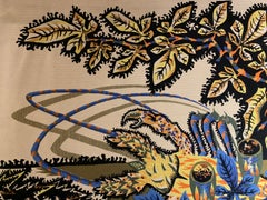 Tapiz de mediados de siglo "La Table" firmado por Jean Lurcat