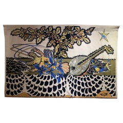Midcentury Tapestry "La Table" Signed by Jean Lurcat