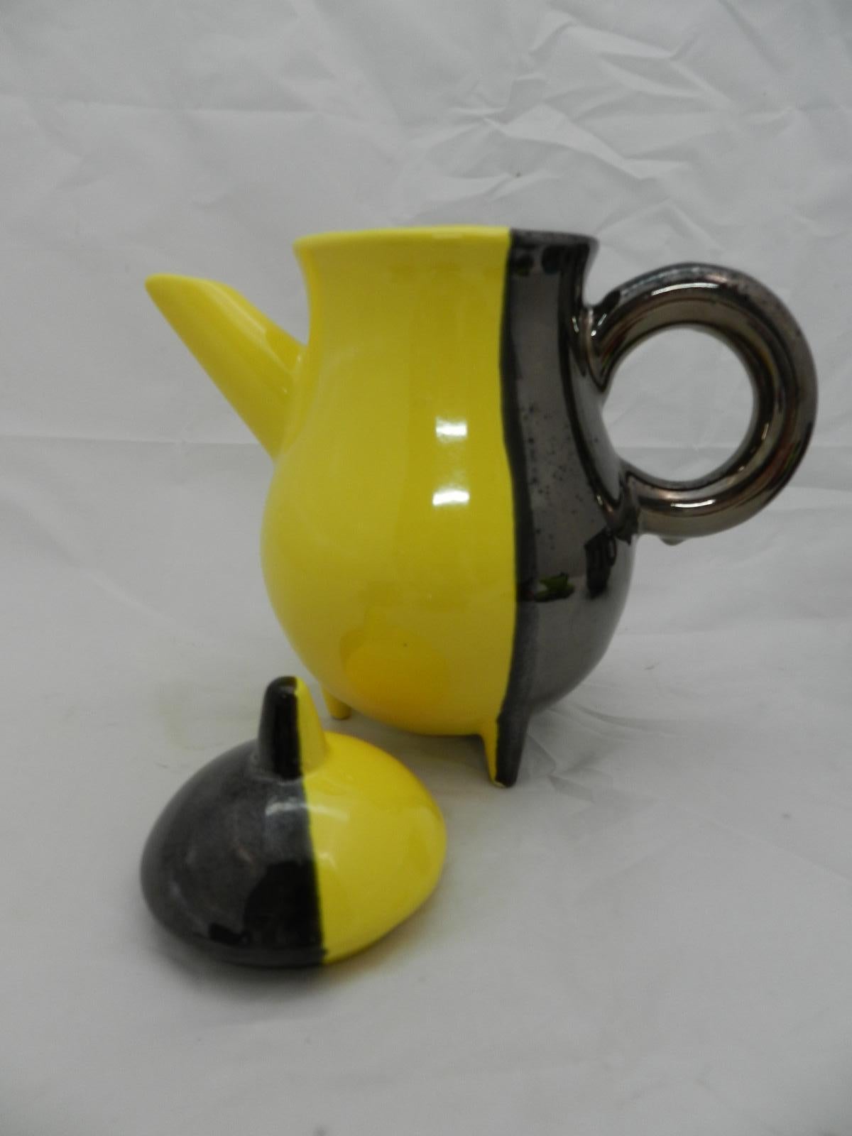 Midcentury Tea Set by Luc Vallauris Provencal Studio Art Pottery Faience Ceramic For Sale 1