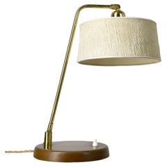 Midcentury Teak and Brass Table Lamp by Temde - CH/DE