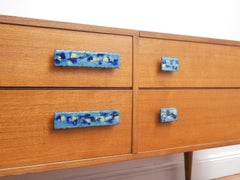 Midcentury Teak and Enamel Vanity Console, 1960s