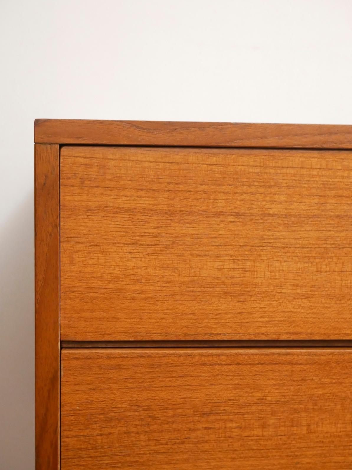 Mid-Century Modern Midcentury Teak and Enamel Vanity Console, 1960s For Sale