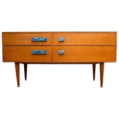 Midcentury Teak and Enamel Vanity Console, 1960s