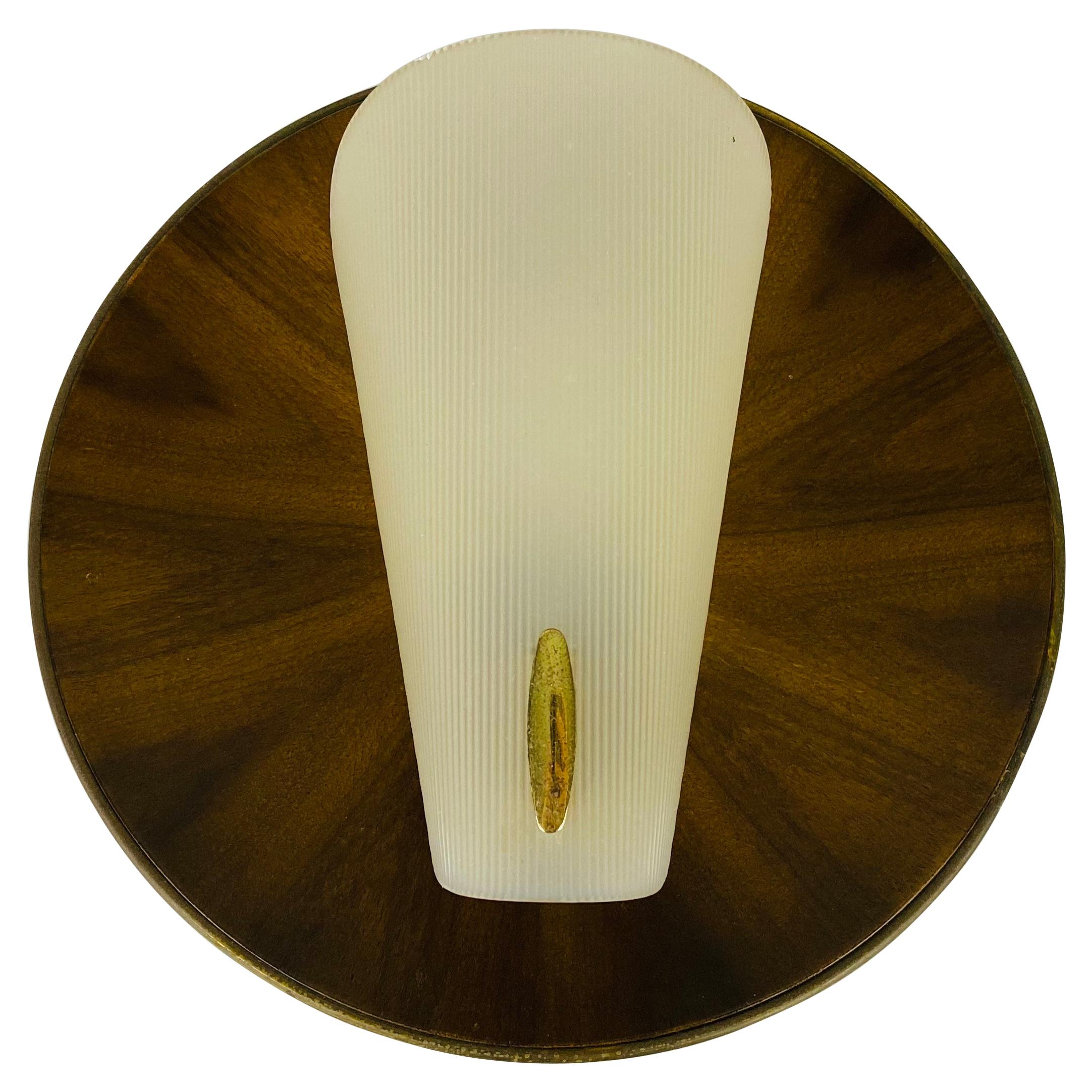 Midcentury Teak and Plexi Glass Wall Lamp in the style of Stilnovo, Italy