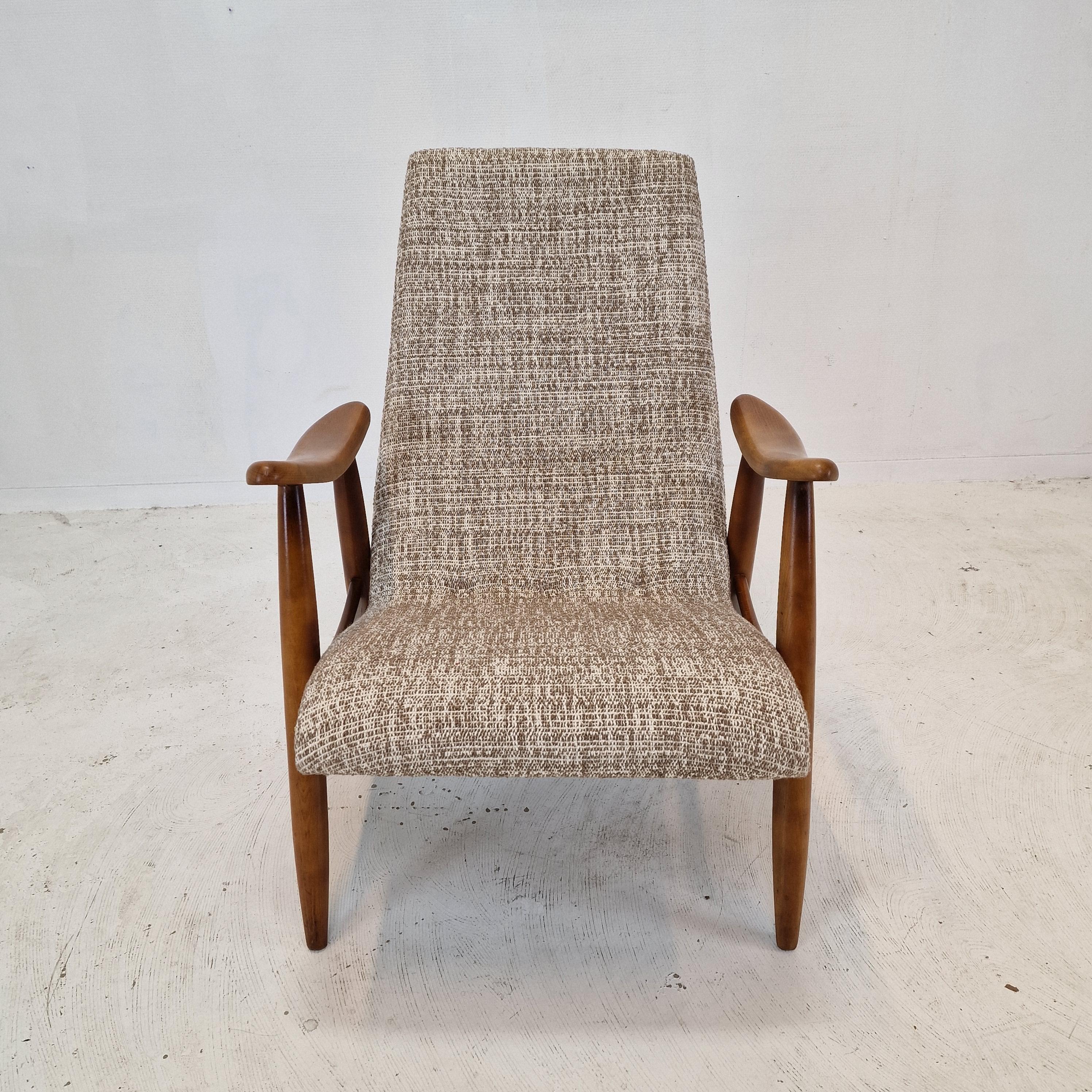Teakholz-Sessel aus der Jahrhundertmitte Dänemark, 1960er Jahre im Zustand „Hervorragend“ im Angebot in Oud Beijerland, NL