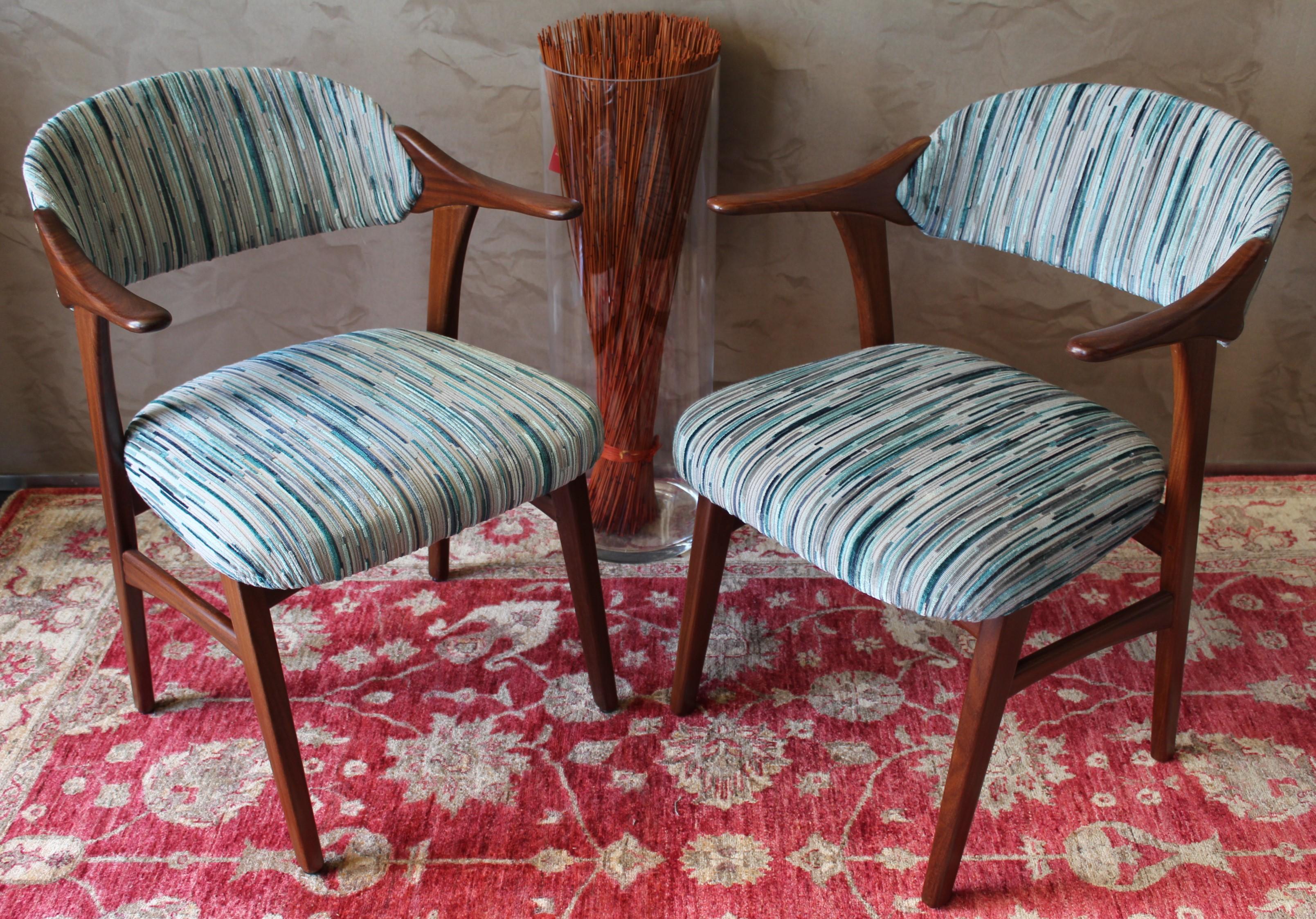 Set of 2 Midcentury Teak Arne Vodder for France&Daverkosen Denmark Dining Chairs 4