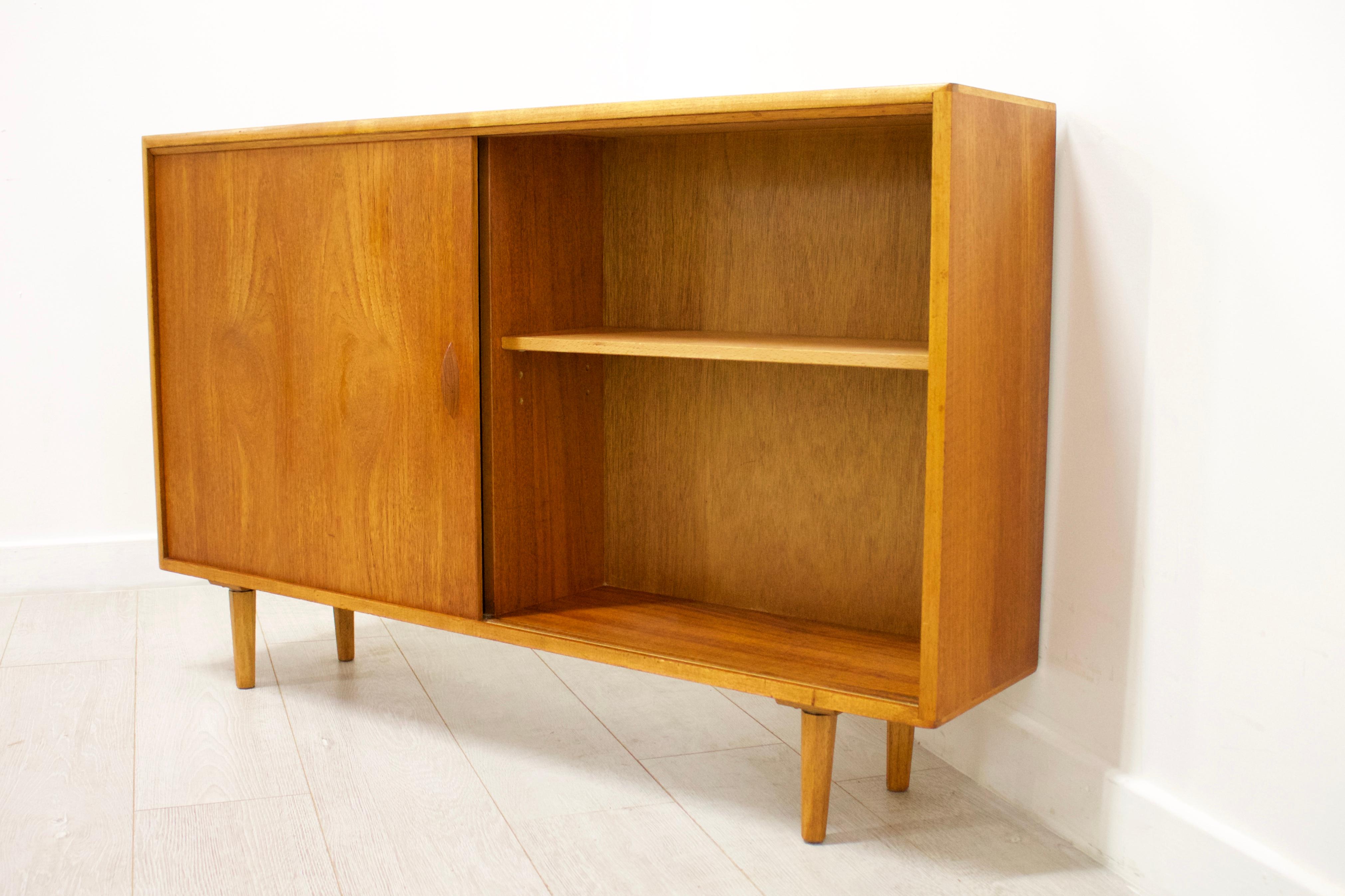 20th Century Midcentury Teak Bookcase For Sale