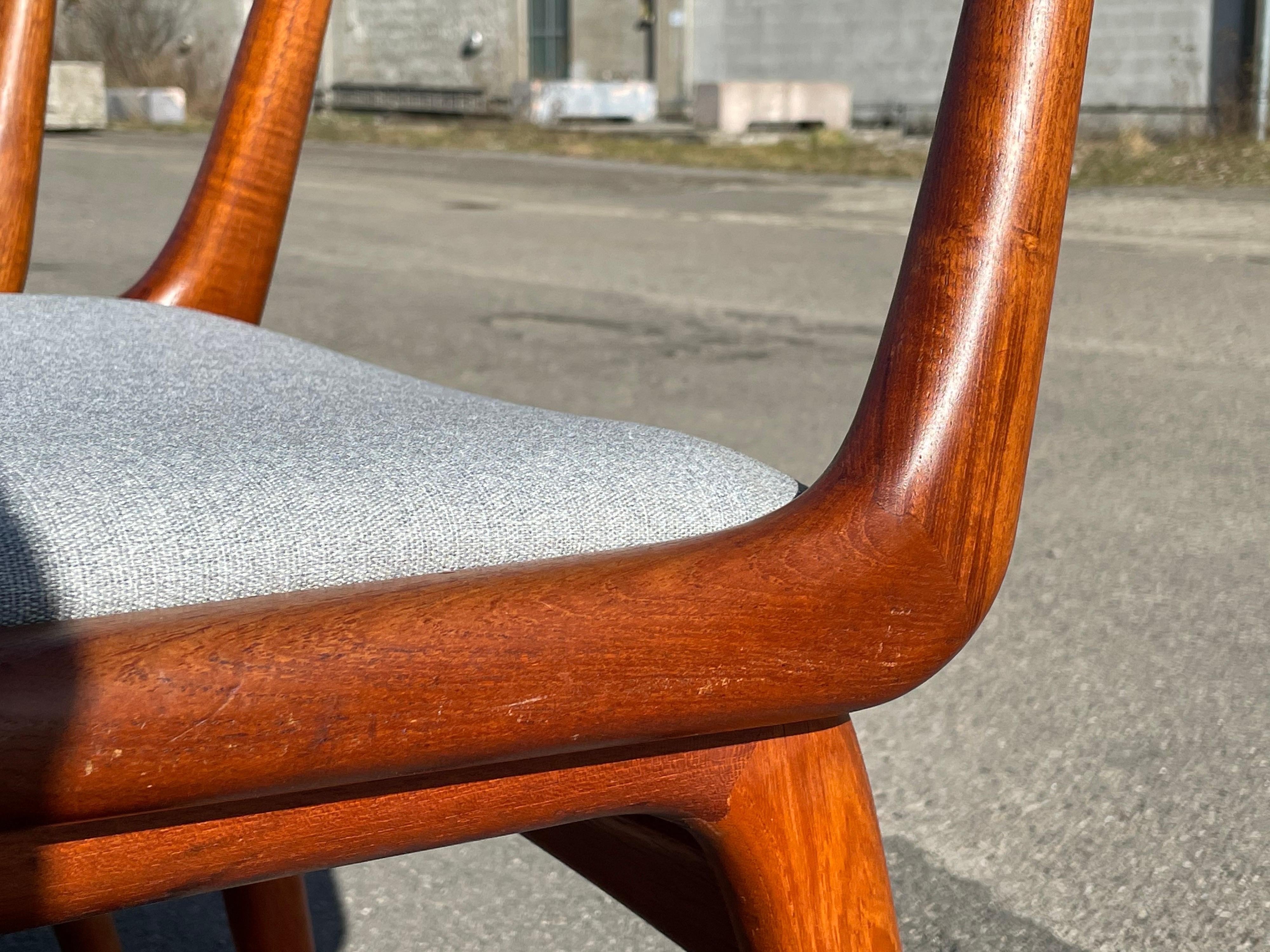 Midcentury Teak Boomerang Chairs #370 by E. Christensen for Slagelse, Set of 4 In Good Condition In Copenhagen, DK