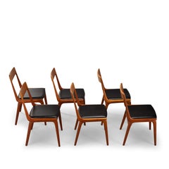 Midcentury Teak Boomerang Chairs #370 by E. Christensen for Slagelse, Set of 6
