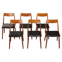 Midcentury Teak Boomerang Chairs #370 by E. Christensen for Slagelse, Set of 6