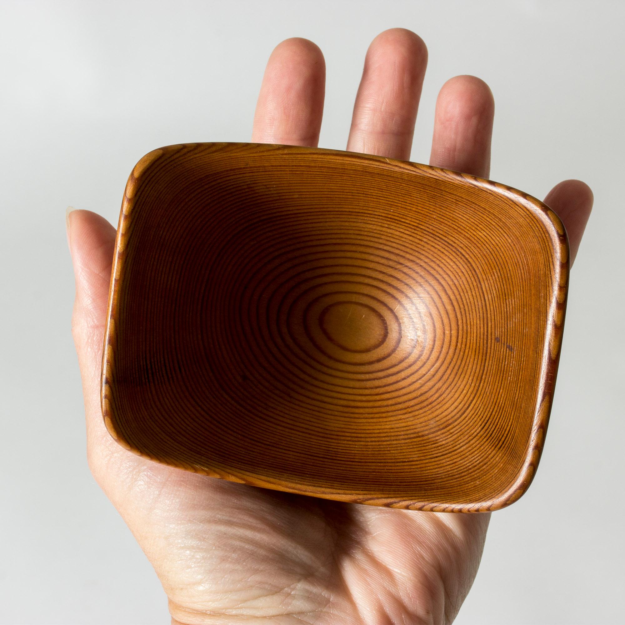 Teak Mid Century teak bowl by Johnny Mattsson, Sweden, 1950s For Sale