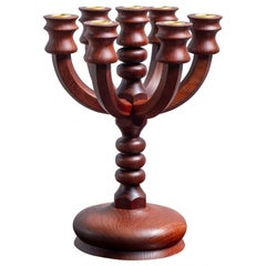 Midcentury Teak Candleholder for 7 candles, Denmark