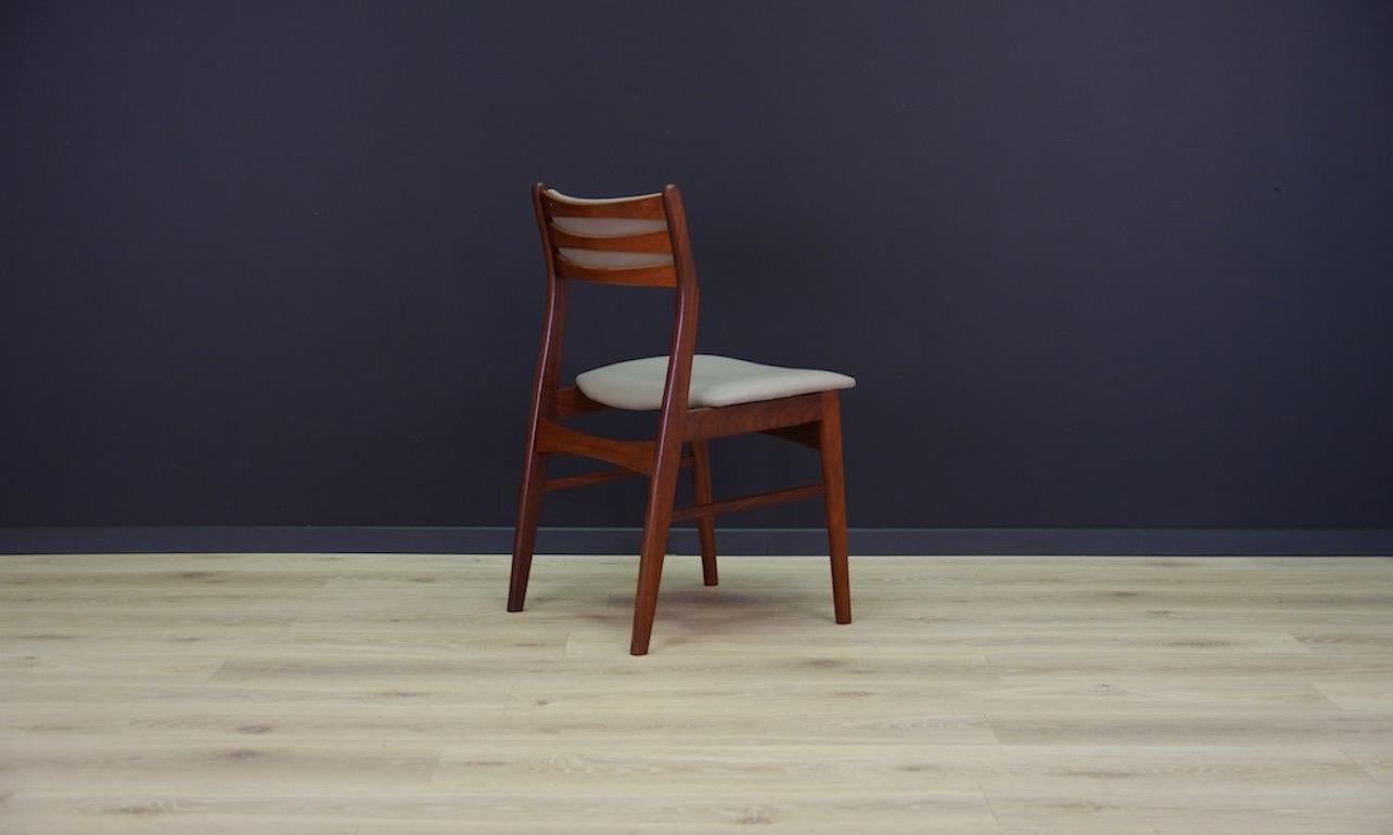 Fabric Midcentury Teak Chairs Danish Design Teak Retro, 1960s For Sale