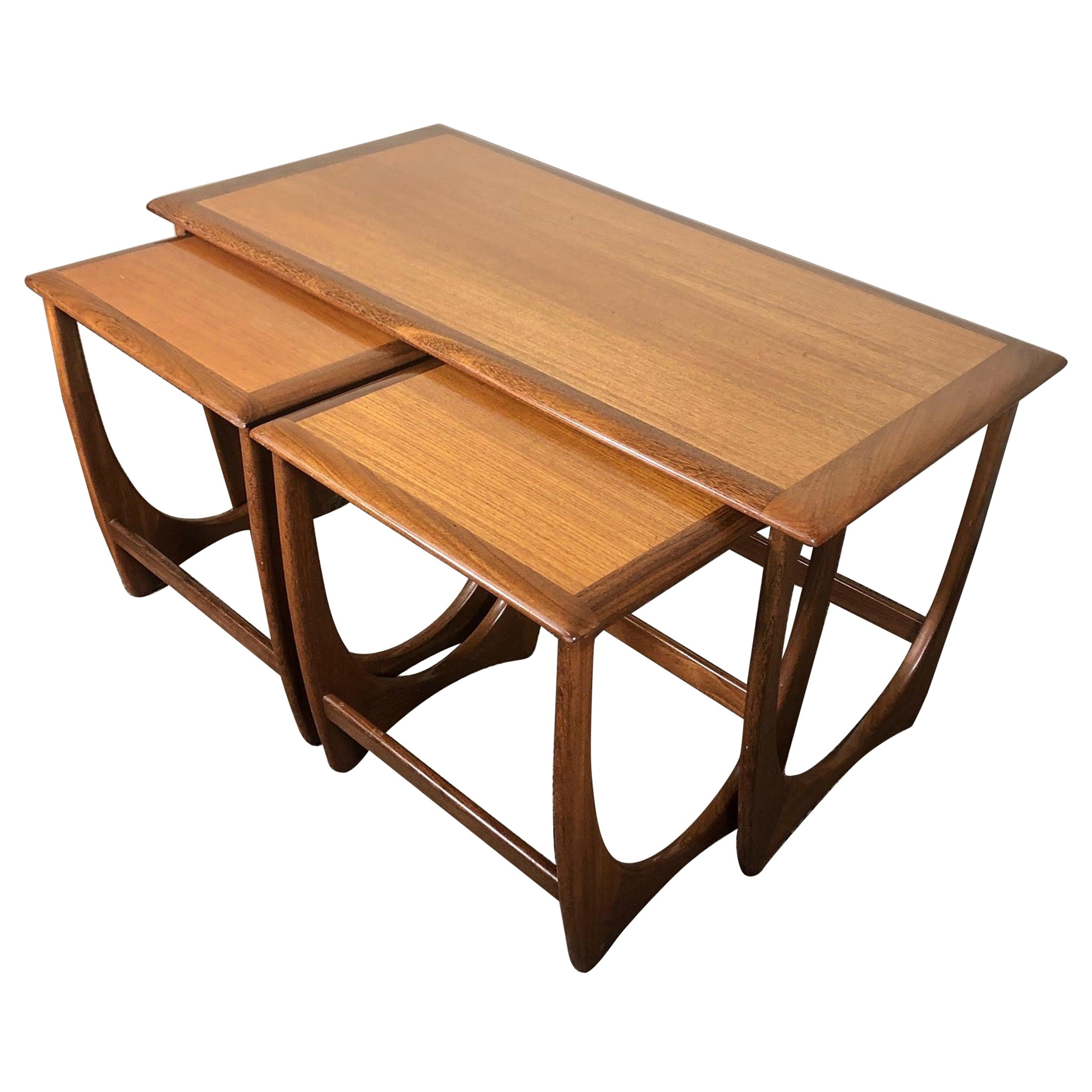 Midcentury Teak Coffee and Nesting Table Set by G Plan For Sale